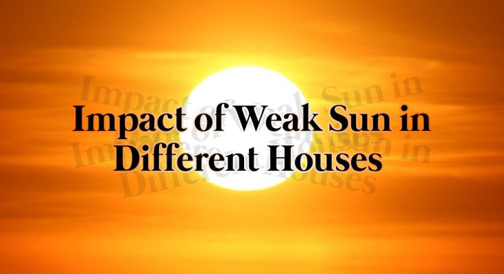 Impact of weak sun in different houses