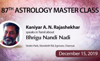 87th Astrology Master Class in Chennai